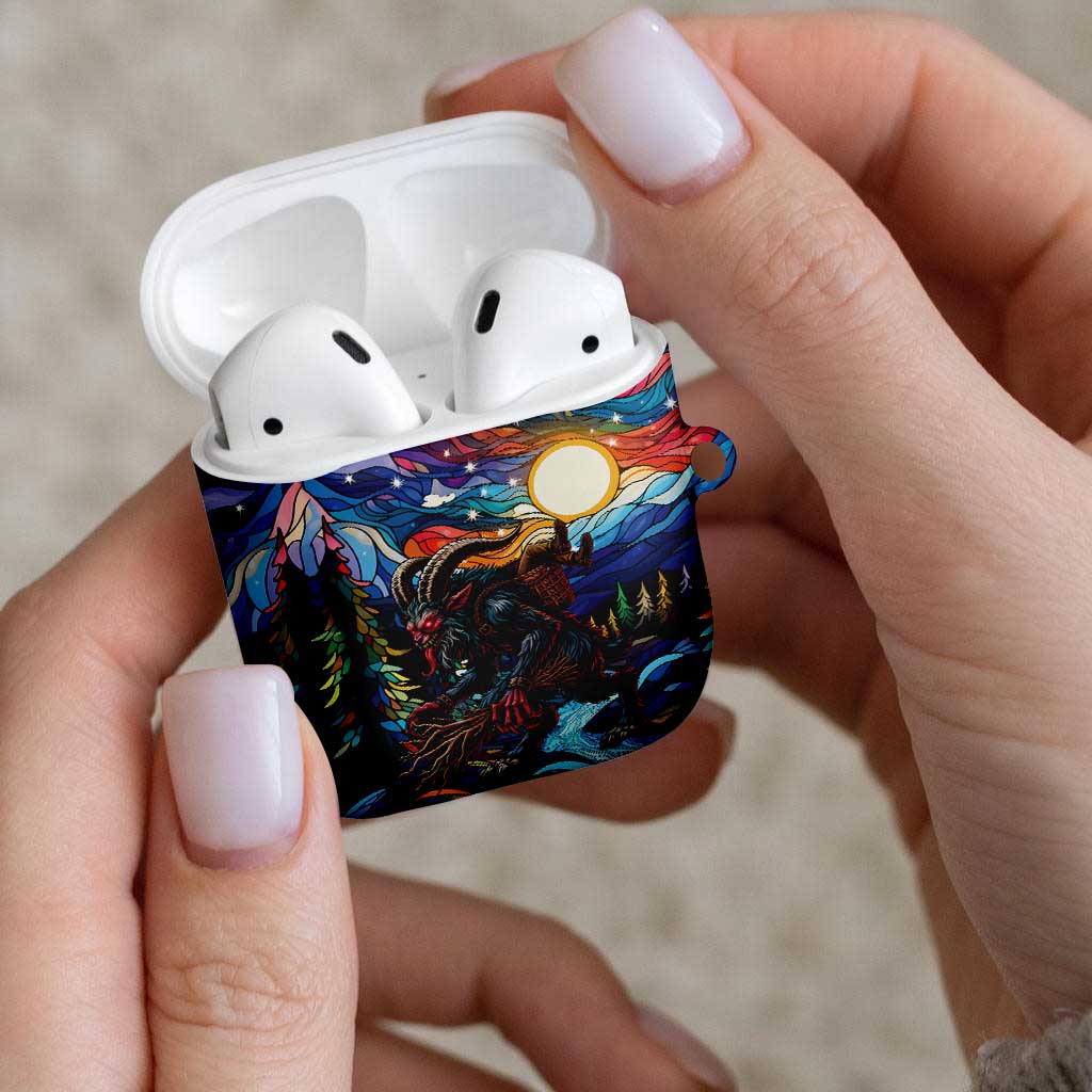 Stained Glass Krampus AirPods Case Folklore Horror Art - Wonder Print Shop
