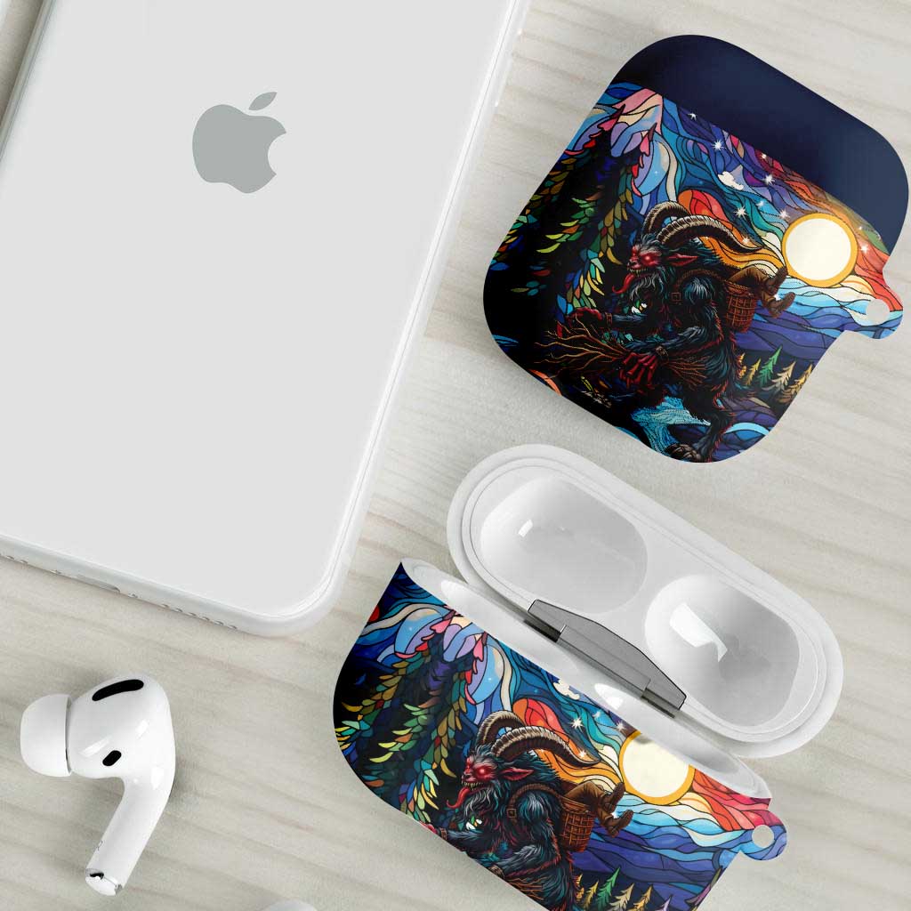 Stained Glass Krampus AirPods Case Folklore Horror Art - Wonder Print Shop