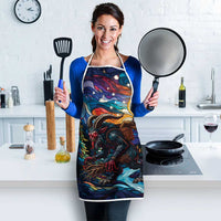 Stained Glass Krampus Apron Folklore Horror Art - Wonder Print Shop