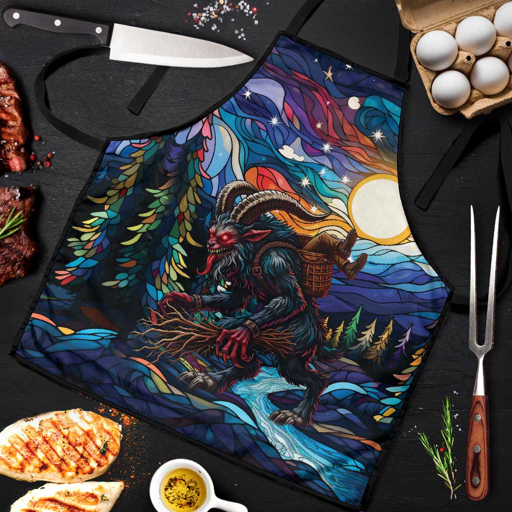 Stained Glass Krampus Apron Folklore Horror Art - Wonder Print Shop