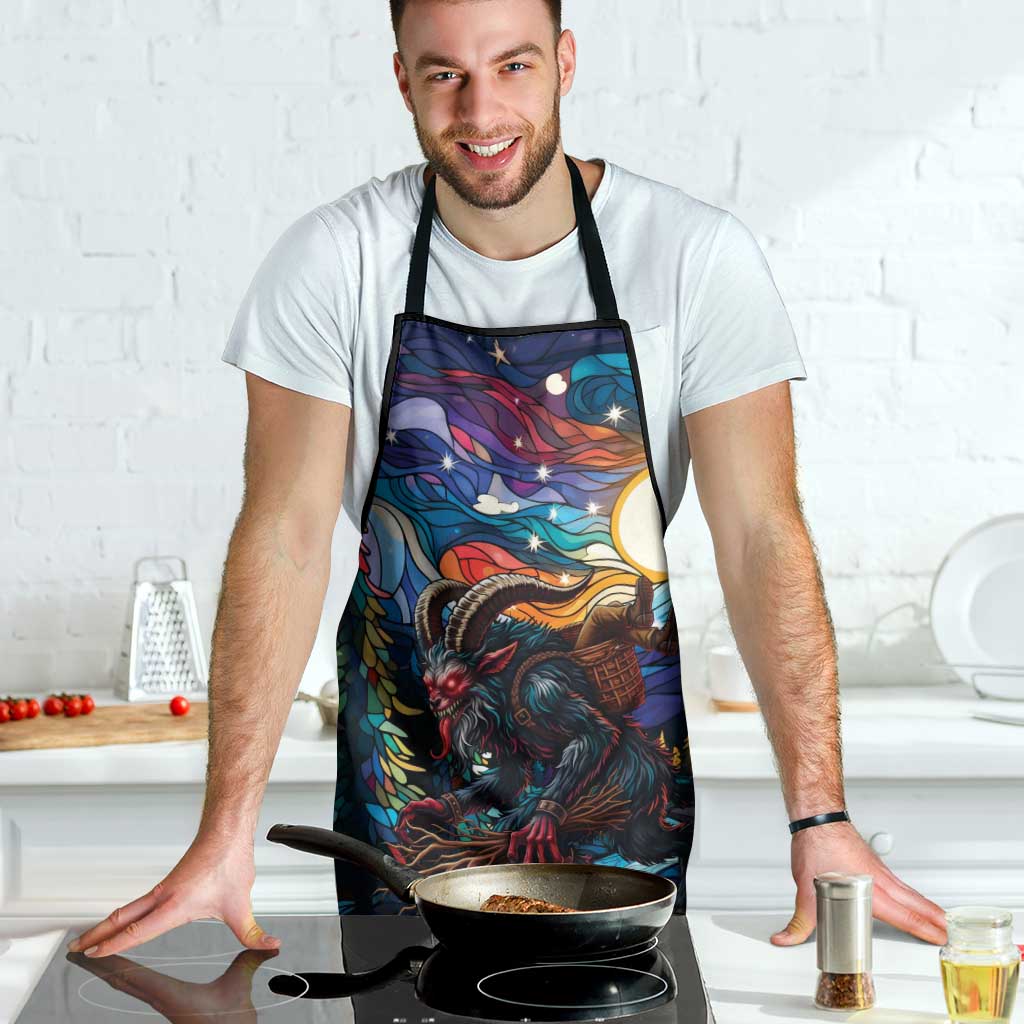 Stained Glass Krampus Apron Folklore Horror Art - Wonder Print Shop