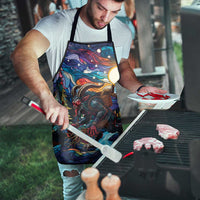 Stained Glass Krampus Apron Folklore Horror Art - Wonder Print Shop