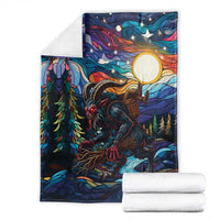 Stained Glass Krampus Blanket Folklore Horror Art - Wonder Print Shop