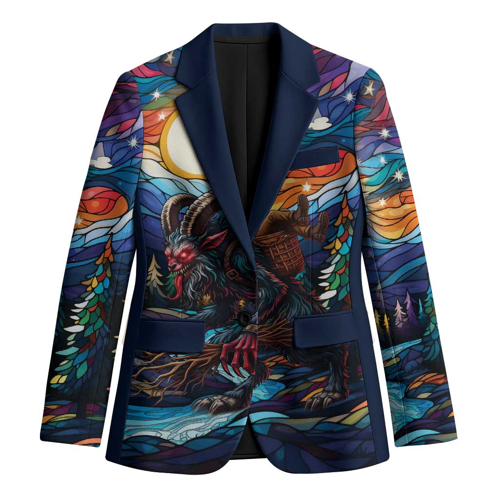 Stained Glass Krampus Blazer Folklore Horror Art - Wonder Print Shop