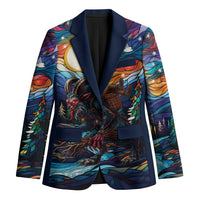 Stained Glass Krampus Blazer Folklore Horror Art - Wonder Print Shop