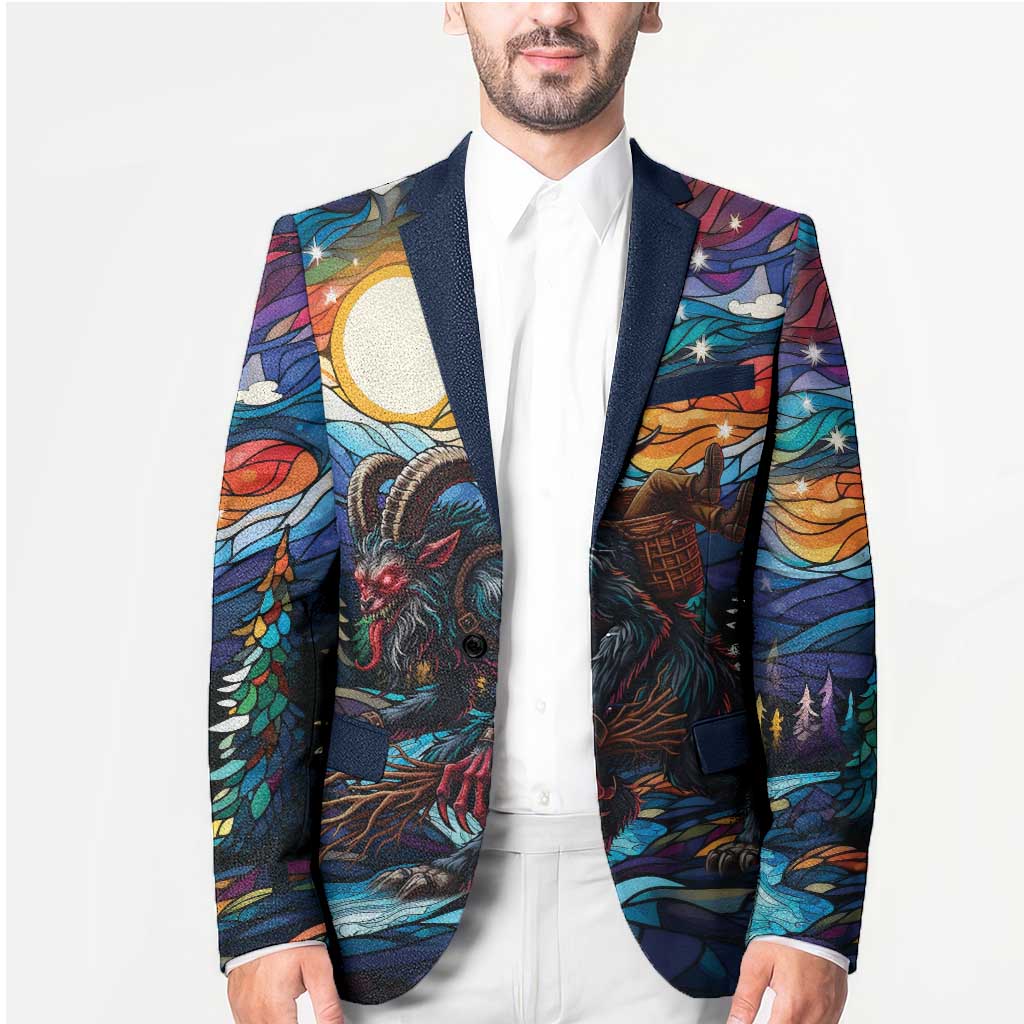 Stained Glass Krampus Blazer Folklore Horror Art - Wonder Print Shop