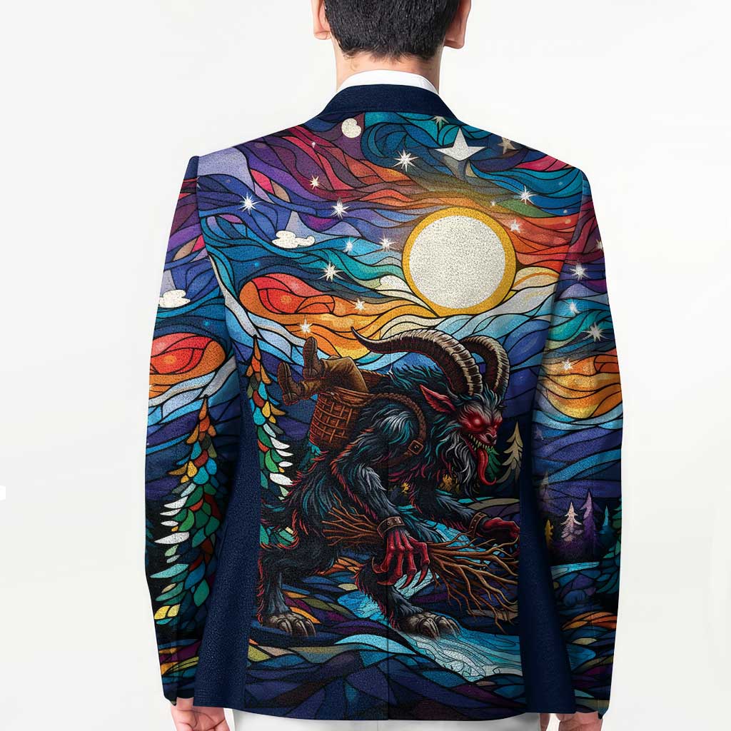 Stained Glass Krampus Blazer Folklore Horror Art - Wonder Print Shop