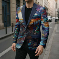 Stained Glass Krampus Blazer Folklore Horror Art - Wonder Print Shop