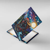 Stained Glass Krampus Canvas Wall Art Folklore Horror Art - Wonder Print Shop