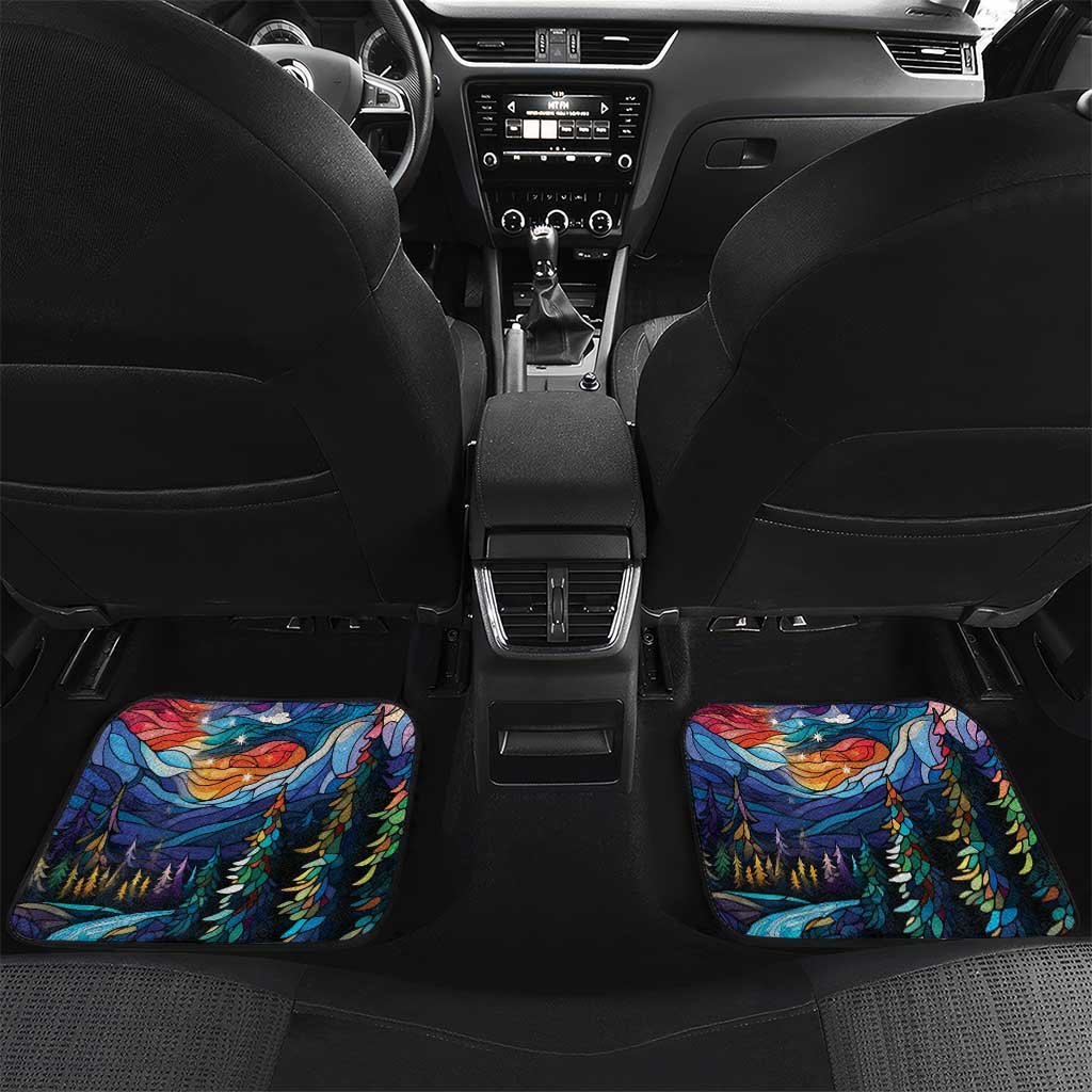 Stained Glass Krampus Car Mats Folklore Horror Art - Wonder Print Shop