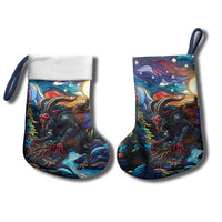 Stained Glass Krampus Christmas Stocking Folklore Horror Art - Wonder Print Shop