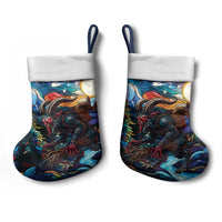 Stained Glass Krampus Christmas Stocking Folklore Horror Art - Wonder Print Shop