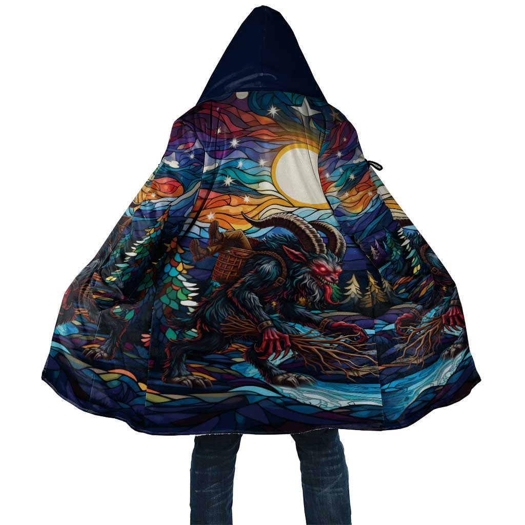 Stained Glass Krampus Cloak Folklore Horror Art - Wonder Print Shop