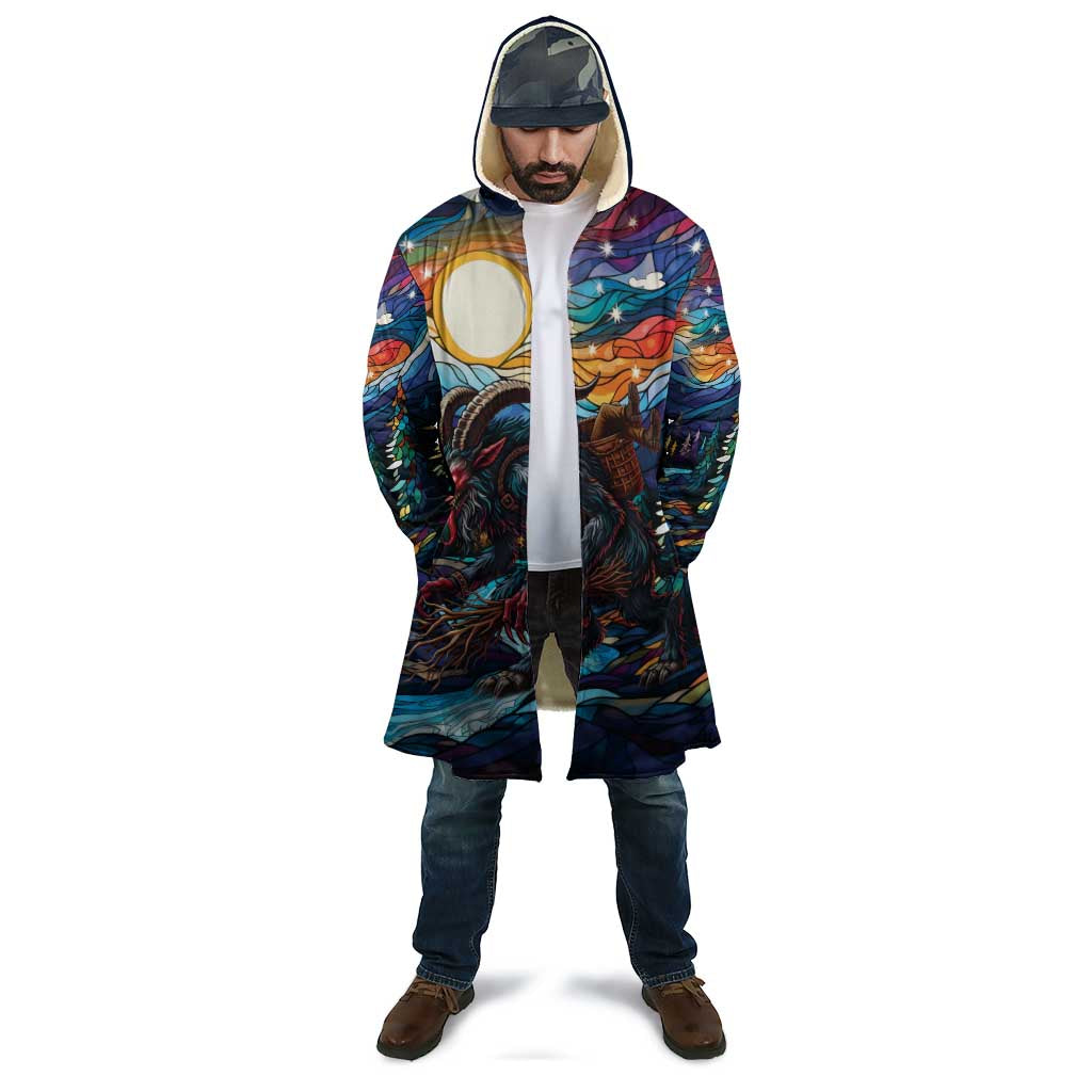 Stained Glass Krampus Cloak Folklore Horror Art - Wonder Print Shop