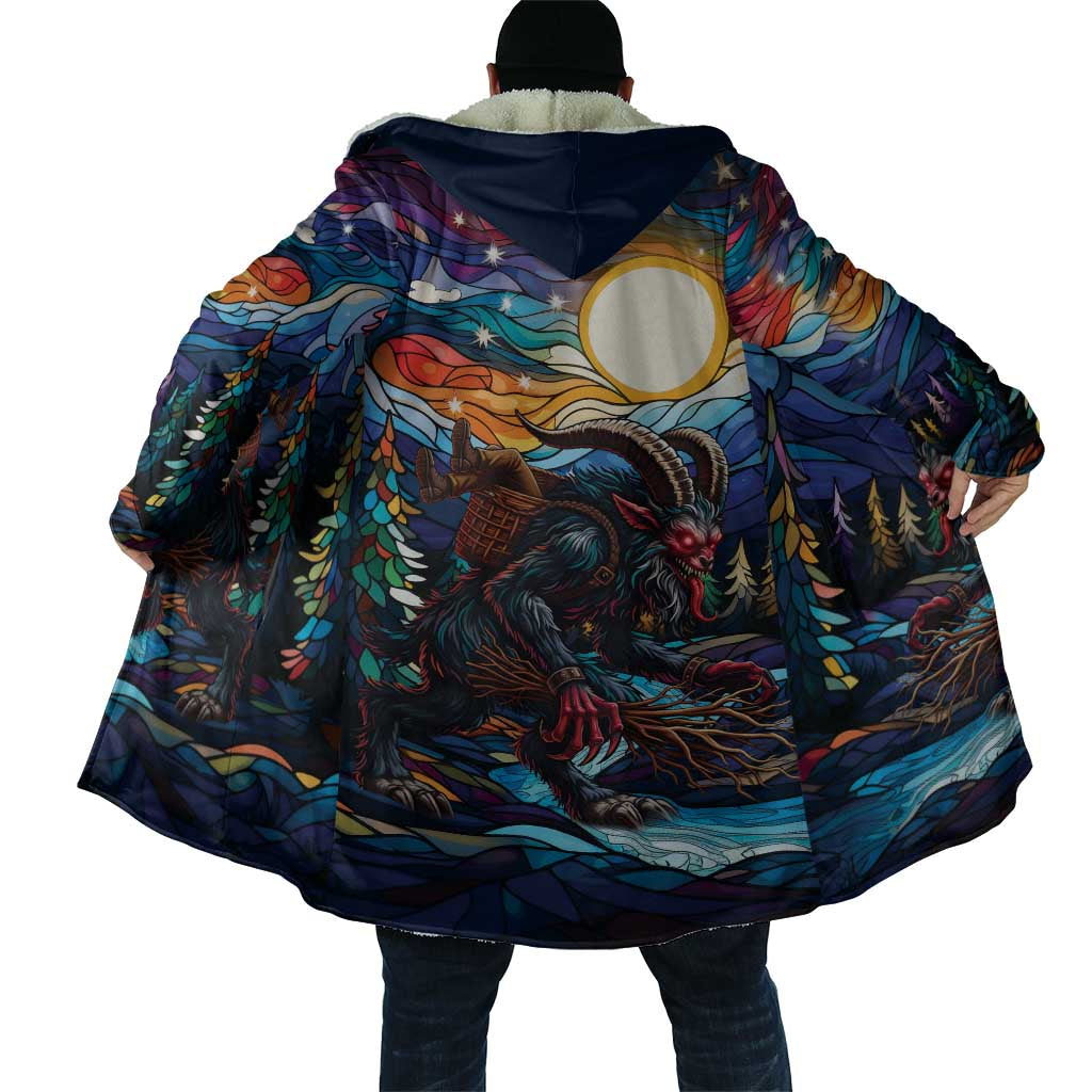 Stained Glass Krampus Cloak Folklore Horror Art - Wonder Print Shop