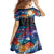 Stained Glass Krampus Family Matching Long Sleeve Bodycon Dress and Hawaiian Shirt Folklore Horror Art - Wonder Print Shop
