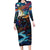 Stained Glass Krampus Family Matching Long Sleeve Bodycon Dress and Hawaiian Shirt Folklore Horror Art - Wonder Print Shop