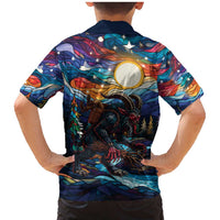 Stained Glass Krampus Family Matching Mermaid Dress and Hawaiian Shirt Folklore Horror Art - Wonder Print Shop