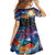 Stained Glass Krampus Family Matching Off Shoulder Maxi Dress and Hawaiian Shirt Folklore Horror Art - Wonder Print Shop