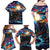 Stained Glass Krampus Family Matching Off Shoulder Maxi Dress and Hawaiian Shirt Folklore Horror Art - Wonder Print Shop
