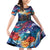Stained Glass Krampus Family Matching Off Shoulder Short Dress and Hawaiian Shirt Folklore Horror Art - Wonder Print Shop