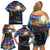 Stained Glass Krampus Family Matching Off Shoulder Short Dress and Hawaiian Shirt Folklore Horror Art - Wonder Print Shop