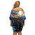 Stained Glass Krampus Family Matching Off Shoulder Short Dress and Hawaiian Shirt Folklore Horror Art - Wonder Print Shop