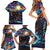 Stained Glass Krampus Family Matching Short Sleeve Bodycon Dress and Hawaiian Shirt Folklore Horror Art - Wonder Print Shop