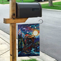 Stained Glass Krampus Garden Flag Folklore Horror Art - Wonder Print Shop