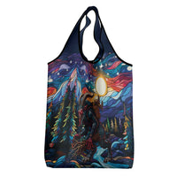 Stained Glass Krampus Grocery Bag Folklore Horror Art - Wonder Print Shop