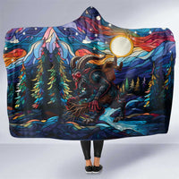 Stained Glass Krampus Hooded Blanket Folklore Horror Art - Wonder Print Shop