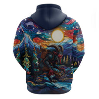 Stained Glass Krampus Hoodie Folklore Horror Art - Wonder Print Shop