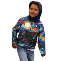 Stained Glass Krampus Kid Hoodie Folklore Horror Art - Wonder Print Shop