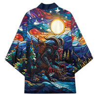 Stained Glass Krampus Kimono Folklore Horror Art - Wonder Print Shop