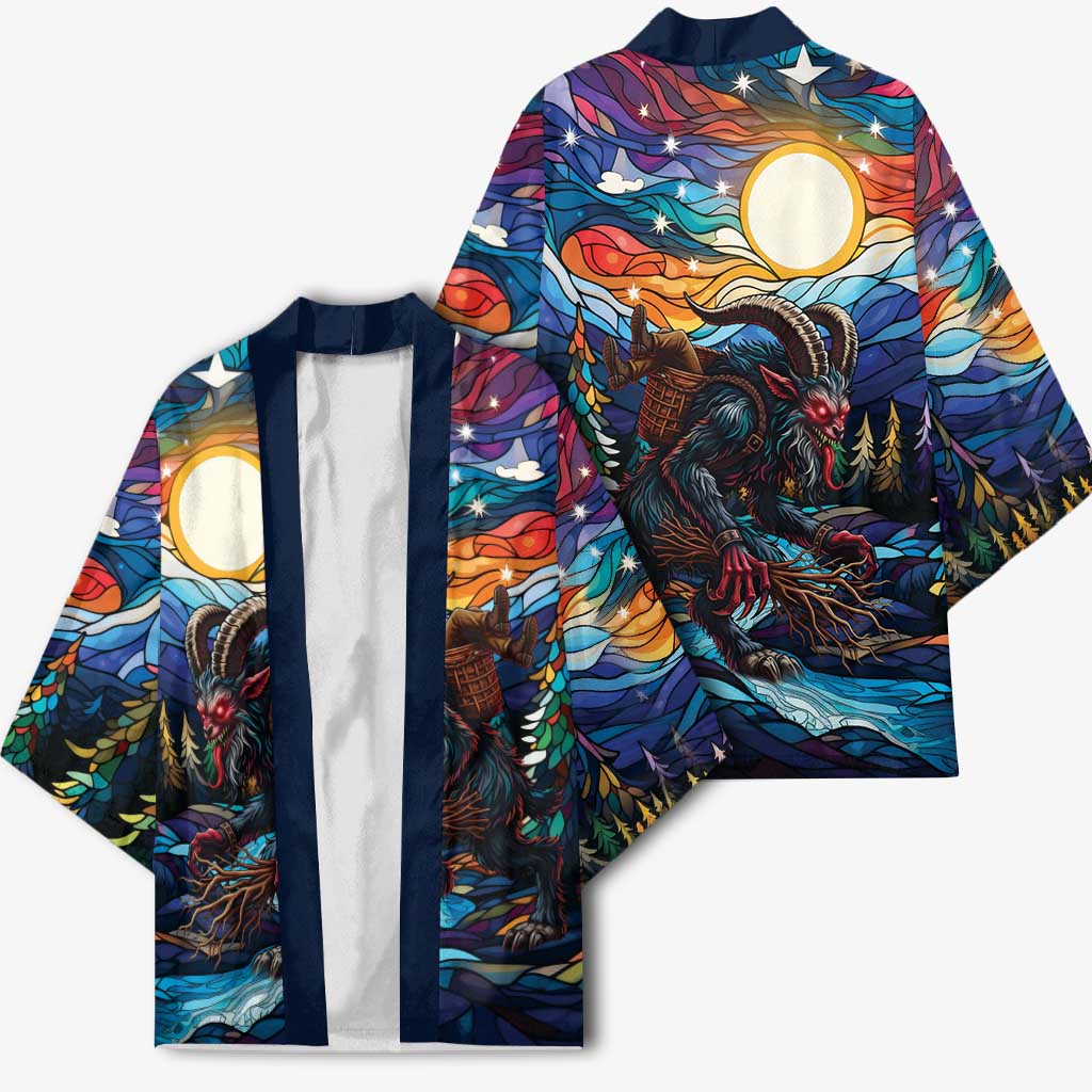 Stained Glass Krampus Kimono Folklore Horror Art - Wonder Print Shop