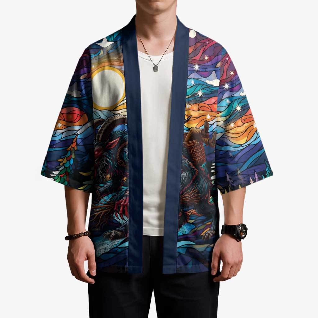 Stained Glass Krampus Kimono Folklore Horror Art - Wonder Print Shop