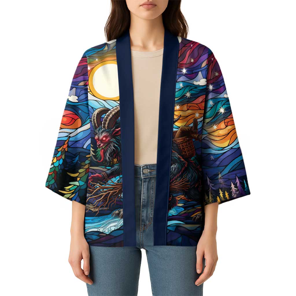 Stained Glass Krampus Kimono Folklore Horror Art - Wonder Print Shop
