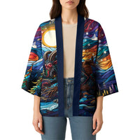 Stained Glass Krampus Kimono Folklore Horror Art - Wonder Print Shop