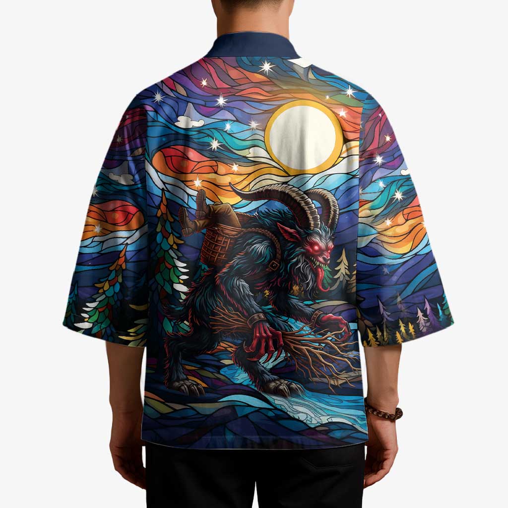 Stained Glass Krampus Kimono Folklore Horror Art - Wonder Print Shop