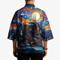 Stained Glass Krampus Kimono Folklore Horror Art - Wonder Print Shop