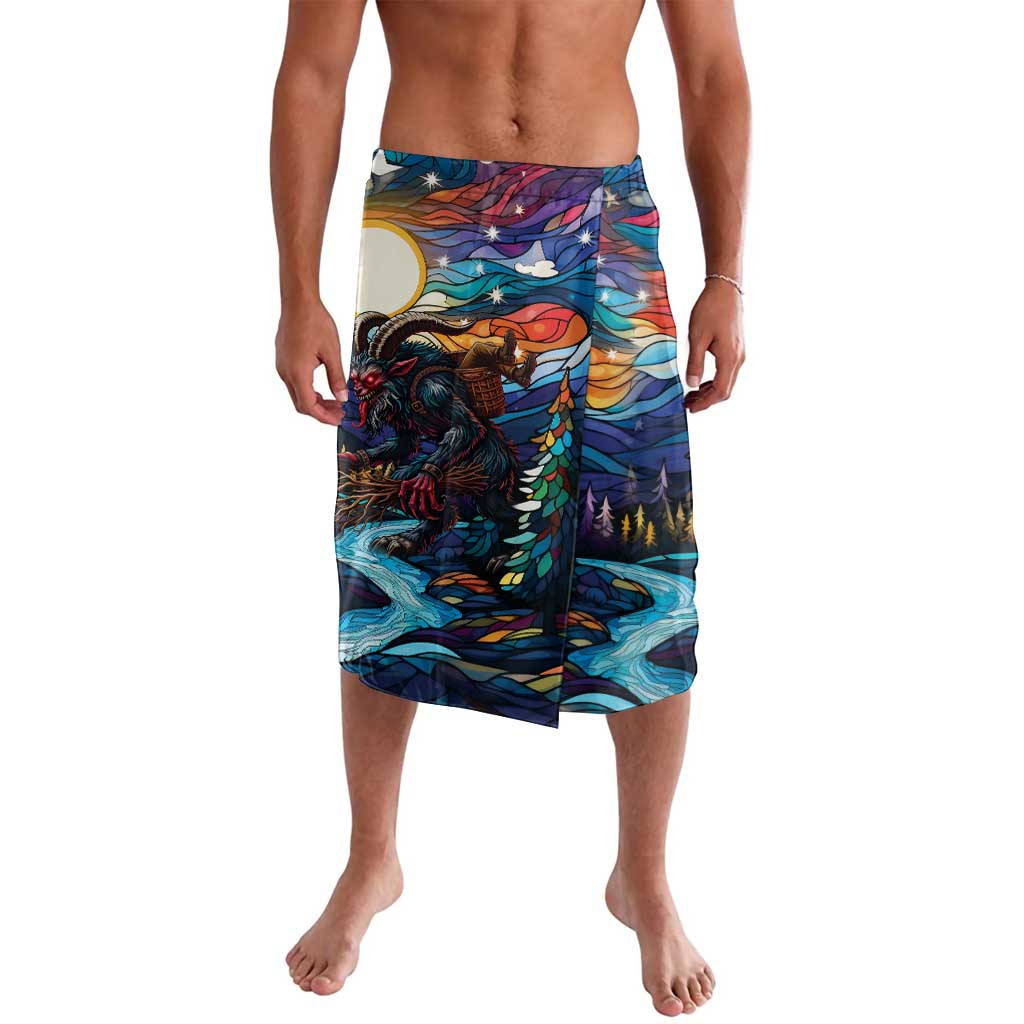 Stained Glass Krampus Lavalava Folklore Horror Art - Wonder Print Shop