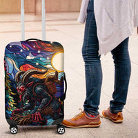 Stained Glass Krampus Luggage Cover Folklore Horror Art - Wonder Print Shop