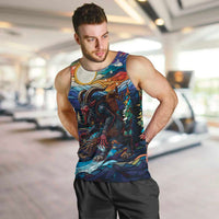 Stained Glass Krampus Men Tank Top Folklore Horror Art - Wonder Print Shop