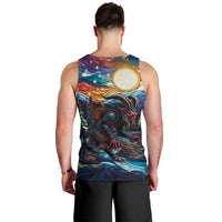 Stained Glass Krampus Men Tank Top Folklore Horror Art - Wonder Print Shop