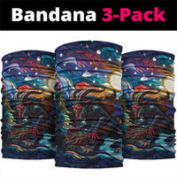 Stained Glass Krampus Neck Gaiter Folklore Horror Art - Wonder Print Shop