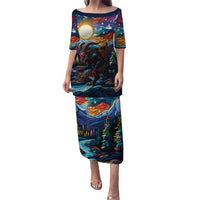 Stained Glass Krampus Puletasi Folklore Horror Art - Wonder Print Shop