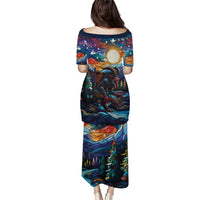 Stained Glass Krampus Puletasi Folklore Horror Art - Wonder Print Shop