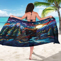 Stained Glass Krampus Sarong Folklore Horror Art - Wonder Print Shop