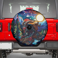 Stained Glass Krampus Spare Tire Cover Folklore Horror Art - Wonder Print Shop