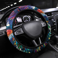 Stained Glass Krampus Steering Wheel Cover Folklore Horror Art - Wonder Print Shop
